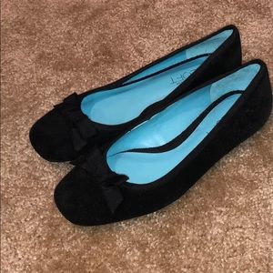 NWOT Black Square Toe Flats